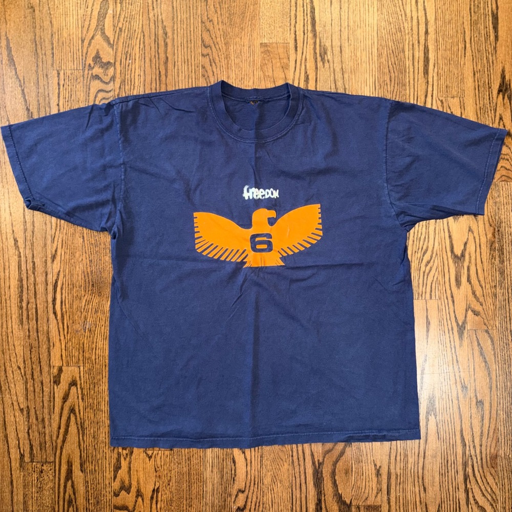 Freedom 6‎ Eagle Graphic T-Shirt Gray Short Sleeve XL Wild at Heart Unchained